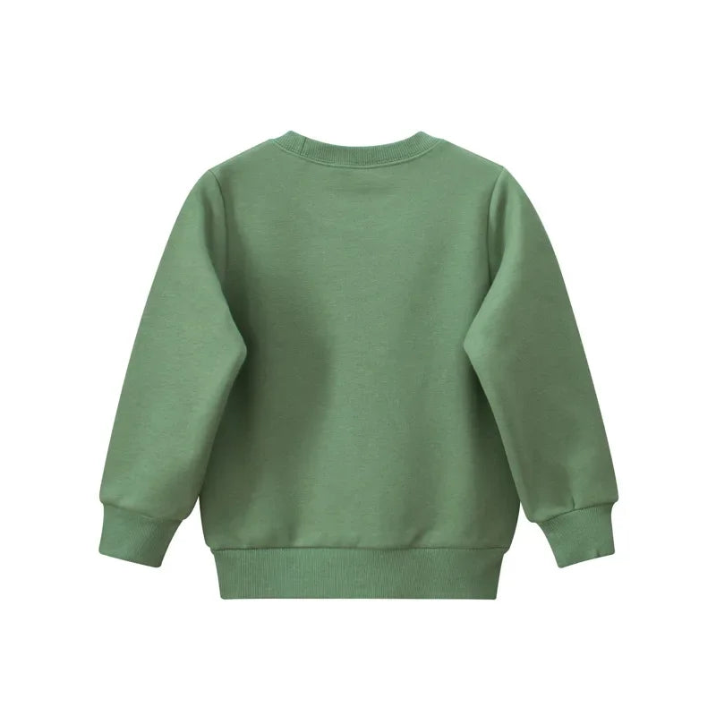 Winter Clothes Velvet Warm Sweatshirt for Boys cartoon dinosaur Long Sleeve Children's Jumper Top Boy Hoodies Kids outfit