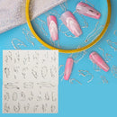 Nail Heart Love Lip Flower Laser Self Adhesive Sliders Nail Art Decoration Valentine's Day Manicure