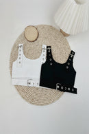 Baby Kids Girl Summer Teenage White Black T-shirt Children Elegant Top