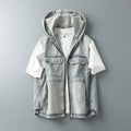 Spring/Summer Autumn Men's Retro Hooded Vest Jacket