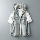 Spring/Summer Autumn Men's Retro Hooded Vest Jacket