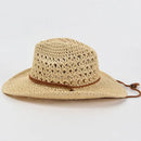 Panama Soft Straw Hat Summer Breathable Travel Beach Hats Solid Wide Brim Sunscreen Hat