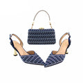 Women Shoes and Bag Set High Quality Super High Heels for Garden Party