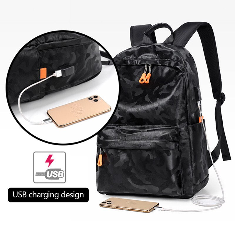 Camouflage Backpack Large Capacity School Bag Designer Waterproof Backpack Multifunction Bags