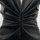 Spring Summer Women Style Dark Goth Halter Neck Slimming Maxi Dress