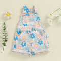 Flower Children Girls Overalls Kid Clothes Princess Strap Button Pockets Shortall Summer Infant Romper Jumpsuit