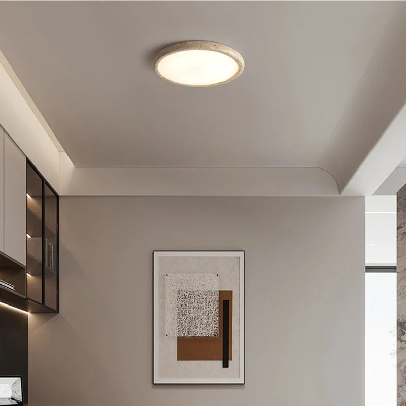 Cream Warm Room Bedhead Ceiling Light Fixtures Yellow Travertine Corridor Living Room Restaurant Led Ceiling Lamps