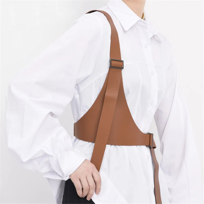 Belt Irregular Wide Leather Harness Corset Belt Women Accessories Punk Skirt Dress Coat Clothes Waistband