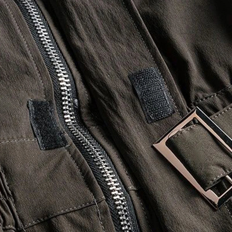 Spring And Autumn Retro Jumpsuit Men Casual Hooded Jumpsuit Suit For Men