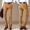 Men Corduroy Classic Straight Fit Flat Front Pants Cotton Trouser Stylish and Comfortable Pants