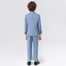 Child Spring Autumn Formal Suit Set Boy Piano Host Wedding Party Photography Costume Kids Blazer Vest Pants Bowtie