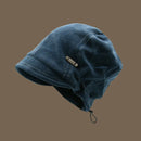 Autumn Winter Tide Punk Small Brimmed Drawstring Knitted Stacked Hat
