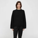 Women Simple and Versatile Geometric Square Embroidery Sweater Loose Wide-sleeved Wool Knit Sweater and Winter