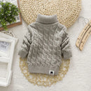 Kids Boy Girl Turtleneck Sweater Knitwear Pullover Clothes Baby Winter Tops
