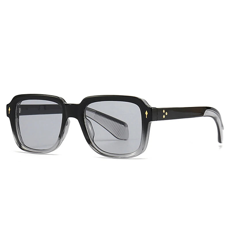 Sunglasses Women Square Gradient Shades UV400 Retro Rivets Men Sun Glasses