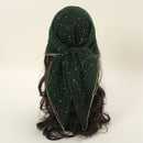 Dark green headscarf with a bow on a white background, Obroi