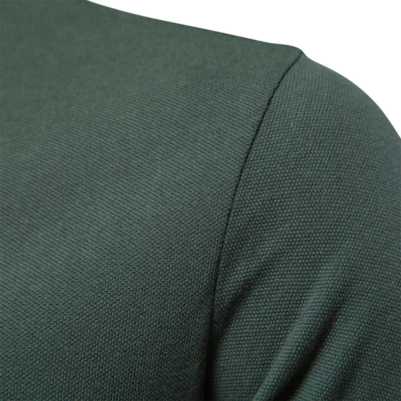 Cotton Solid Men Polos Casual Stand Collar Short Sleeve Polos for Men Male Summer