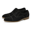 Luxury Suede Man Dress Shoes Genuine Leather Handmade Brogue Shoes Men