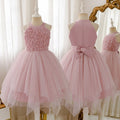 Children's fluffy princess dress big children's formal dress flower girl dress