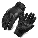 Leather Motorcycle Gloves Summer Breathable Mesh Women Men Hand Protection Outdoor Sports Motorbike