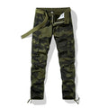 Men's Cotton Casual Cargo Pants Baggy Travel with Multi Pockets