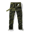Men's Cotton Casual Cargo Pants Baggy Travel with Multi Pockets