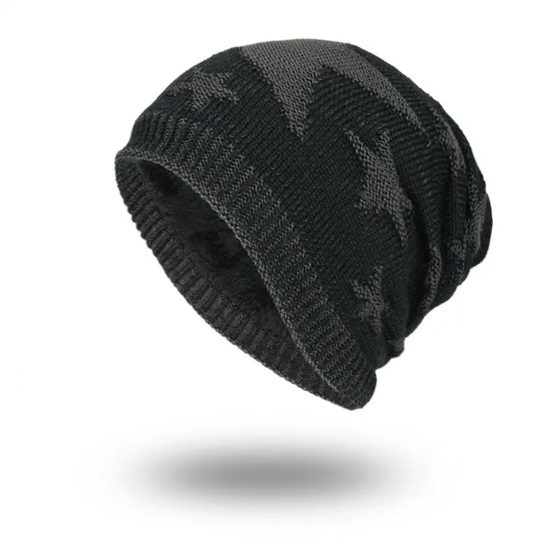Winter Hat Men Cap Fleece Skiing Beanies Streetwear Warm Knitted Beanie Bonnet Hats Men