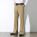Men Spring Summer Leisure Flared Leg Trousers Men Business Casual Pants Male Bell Bottom Pant
