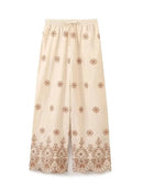 Autumn Women Clothing American Versatile Casual Series Embroidered Loose Pants