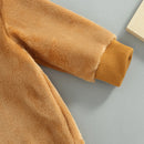 Baby Girls Winter Fleece Romper Toddler Newborn Baby Girls Rainbow Print Hooded Rompers Jumpsuits Casual Clothes Outfits