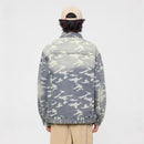 2025 Spring New Men's Camouflage Print Denim Jacket Streetwear Fashion Vintage Denin Coat Cowboy Motorcycle Jacket