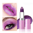 Shimmer Glitter Lipstick, Moisturizing Waterproof Lip Color in Brown and Purple