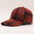 Autumn and winter houndstooth series baseball cap classic wool plaid wide-brimmed cap