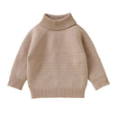 Boys Girls Turtleneck Sweater Knitted Autumn Winter Warm Children Clothes Solid Knit Pullovers Soft Sweaters Tops Shirt