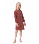 Girls Velvet Dress Teenager Kids Autumn Dresses Ruched Neck Children Clothes Long Sleeve