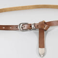Extended Thin Section Ladies Belt Skirt Belt Narrow Soft Genuine Leather Women Jeans Belt