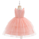 Summer Girls Dress Elegant Kids Girl Birthday Princess Party Dresses Children Costume 3-8 Years Formal Wedding