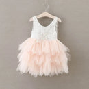 Birthday Little Girls Princess Dress Toddler Kids Wedding Party Gown Backless Lace Infant Baby Baptism Christening Dresses