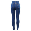 Blue High Waisted Skinny Jeans Woman Ultra Stretchy Denim Pants Jeans For Women Clothing