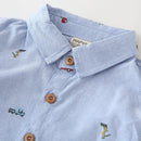 Spring Autumn Shirts for Baby Boys Cartoon Oxford for Kids Children Outfit