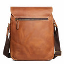 Men's Flap Magnetic Buckle Shoulder Bag Horse Leather Casual Crossbody Bags Top Layer Leather