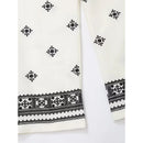 Women Patchwork Embroidery Casual Wide Leg Pants Vintage High Waist Zipper Female Cotton Ankle Length Trousers