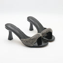 Rhinestone Slippers Ladies Slides Summer Female Open Toe Elegant Dress Shoes Sandals for Women