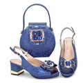 Shoe and Bag Set for Party in Women Ladies Shoe and Bag Set Latest Designers Rhinestone Elegant Shoes