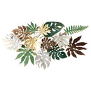 European Light Luxury Plant Wrought Iron Wall Decoration Living Room Metal 3D Pendant Creative Home Decoration