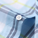 Summer Comfortable Plaid Short Sleeve for Men Casual Thin Shirt