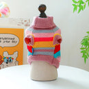 Small Dog Sweater Autumn Winter Fashion Desinger Clothes Pet Warm Knitwear Puppy Cute Stripe Pullover Poodle Chihuahua Maltese
