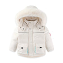 Winter Children's Cotton Coat with Plush and Thickened Insulation Windproof and Waterproof Cotton Jacket