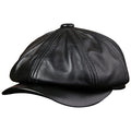 Classic Black Hats Men Genuine Cow Leather Male Autumn Winter Hat