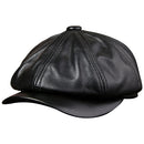 Classic Black Hats Men Genuine Cow Leather Male Autumn Winter Hat